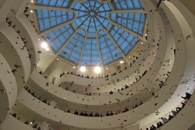 The Guggenheim during a protest in March